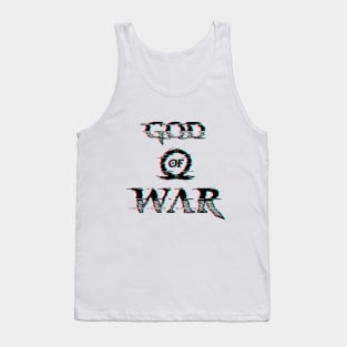 God Of War Logo Glitch Effect Black Tank Top